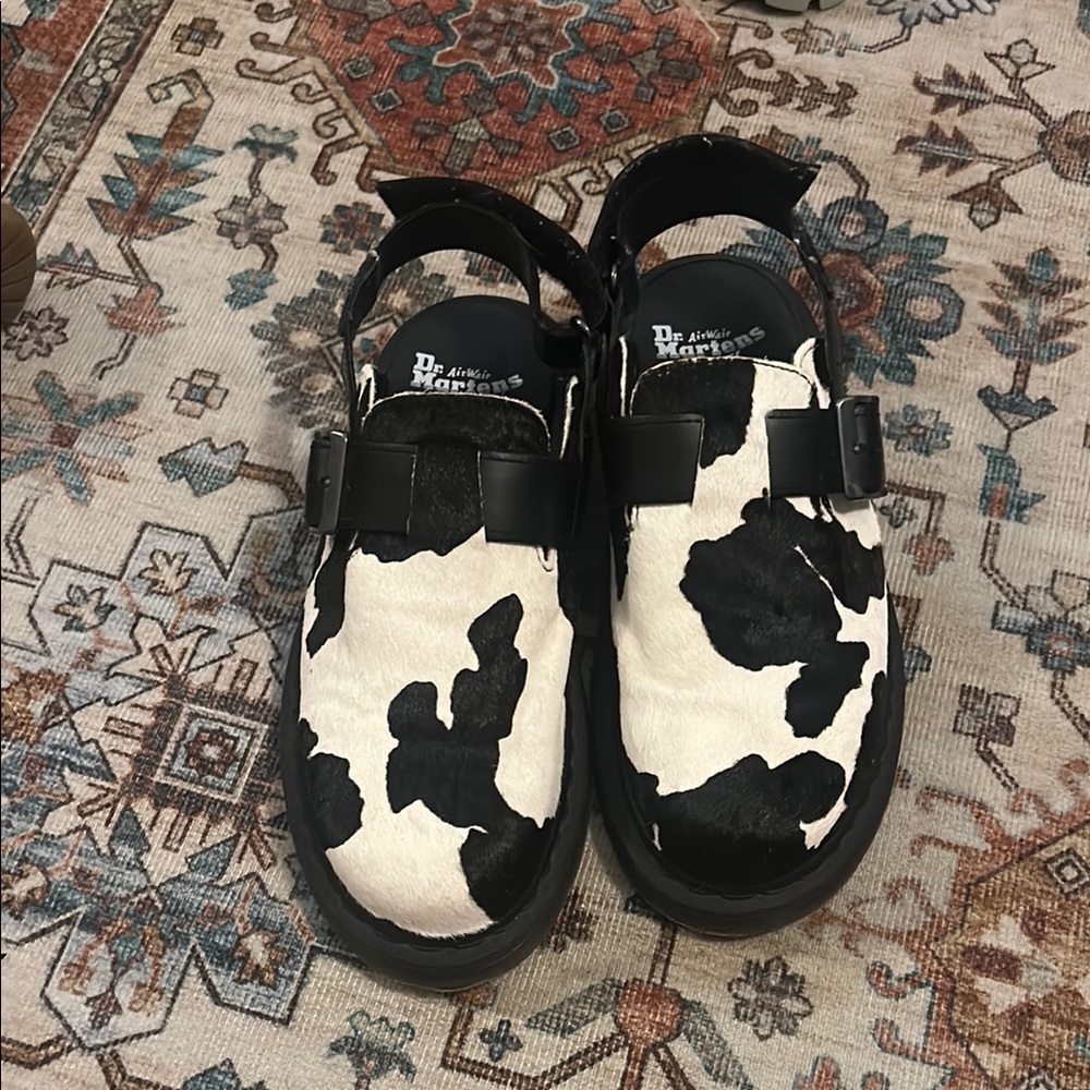 Dr. Martens Jorge hair on leather mules